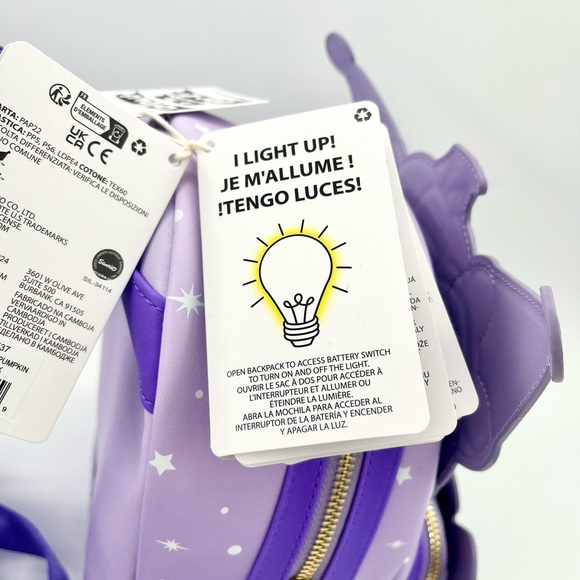 🩷 Loungefly My Melody/Kuromi Light Up
Glow-In-The-Dark Mini Backpack🩷 - Picture 6 of 7